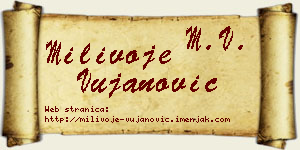 Milivoje Vujanović vizit kartica